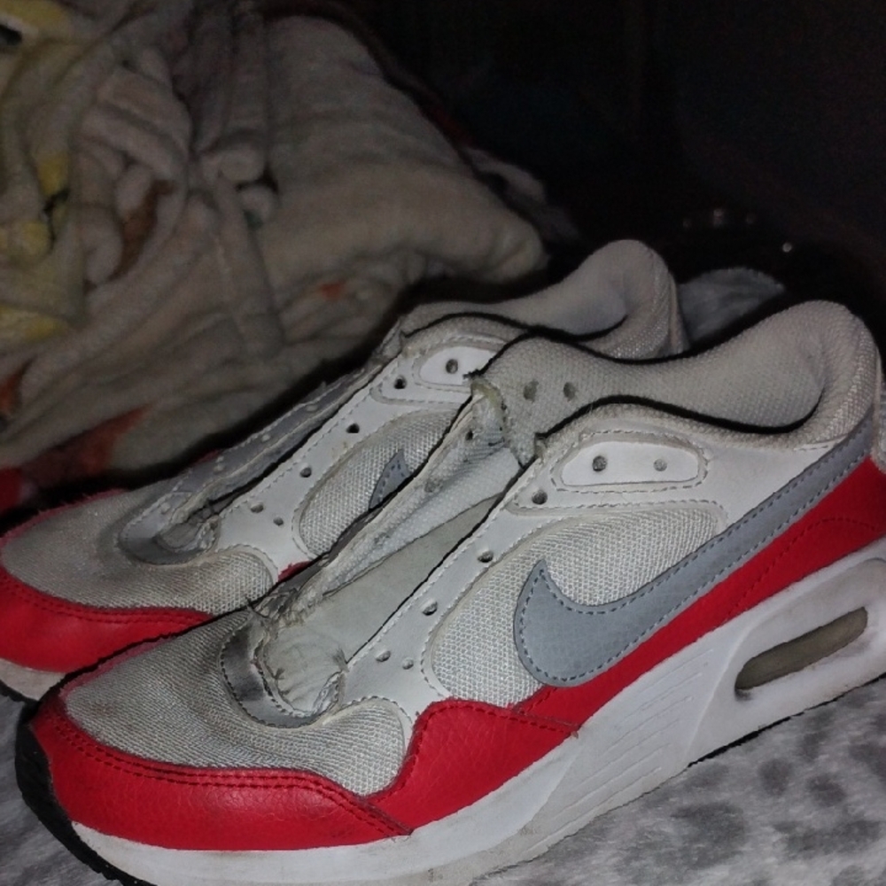 Nike Red and White Air Max Sneakers